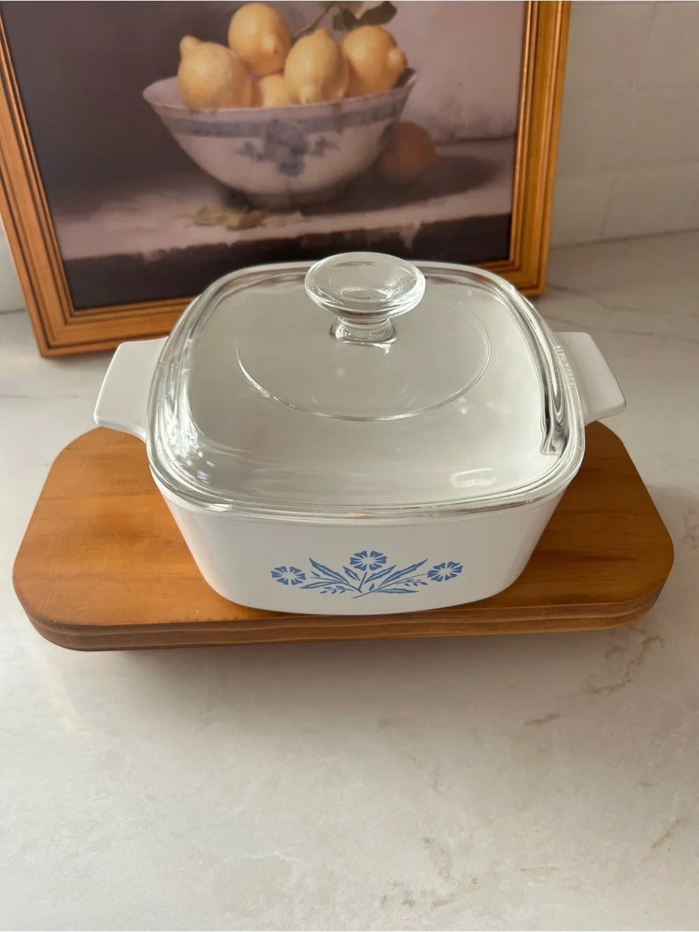 Vintage Corning Ware Blue Cornflower A-1½-B 1.5 Qt Casserole w/ Pyrex Lid